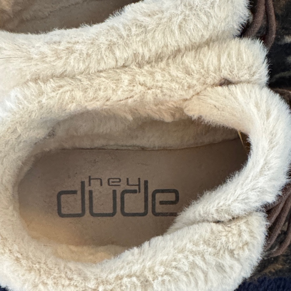 Hey Dude Women's Leopard Print Slippers with Faux Fur - Picture 2 of 5